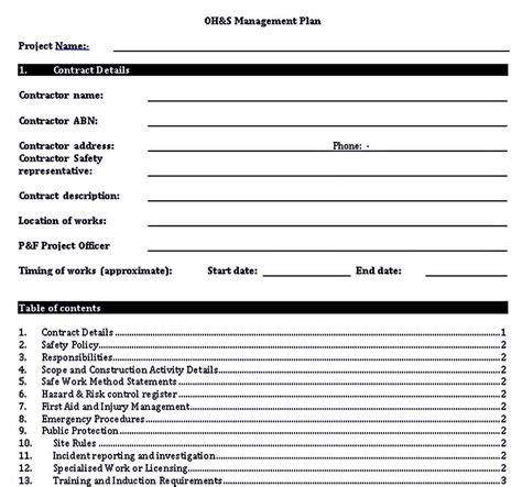 Management Plan Format 的图像结果