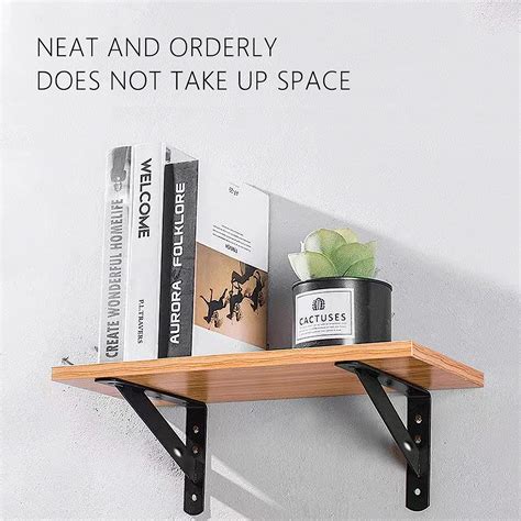 Buy 12 inch Metal Shelf Brackets, Angle Bracket with Screw Shelf ...