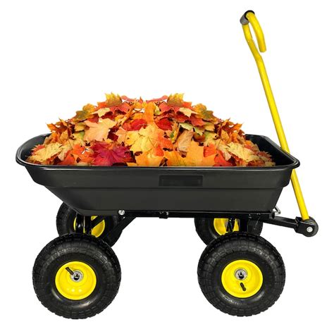 WELLFOR Yard Carts 4-cu ft Plastic Yard Cart in the Yard Carts ...