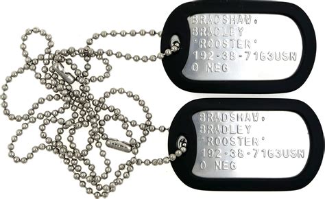 Buy Rooster Stainless Steel Military Dog Tag Set Cosplay Halloween ...