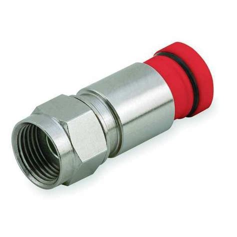 Power First Coaxial Connector, RG6, F Type, PK50 1UKD8 | Zoro