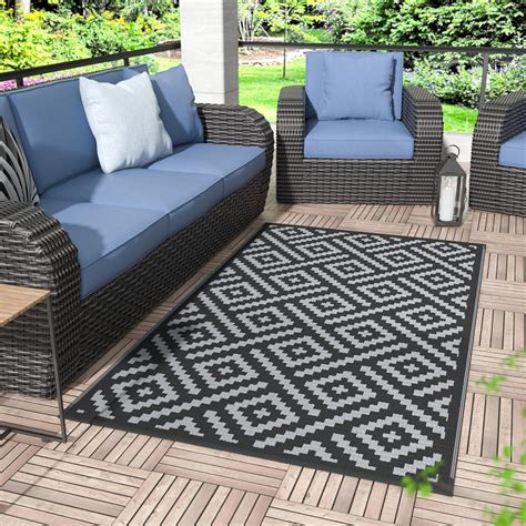 Amazon.com: GENIMO Outdoor Rugs 3x5 Waterproof, Reversible Mats ...