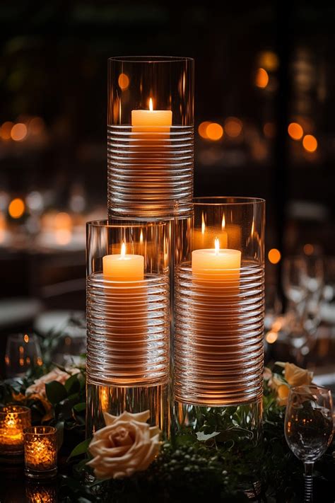 https://thebridalpost.com/wp-content/uploads/2025/02/Candle-Clusters-in-Hurricane-Vases-Wedding-centerpiece-ideas-with-candles.jpeg