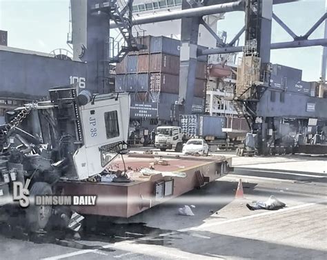 Driver injured after trailer collision at Kwai Chung Container Terminal