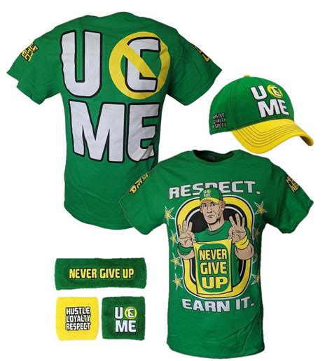 John Cena WWE Merch: Earn The Day Men's Outfit - T-shirt, Baseball Hat ...