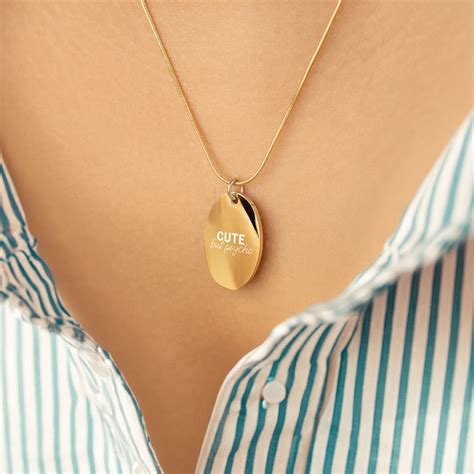Cute But Psycho Oval Necklace- Mesmerize India