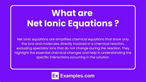 Image result for Net Ionic Equations Examples