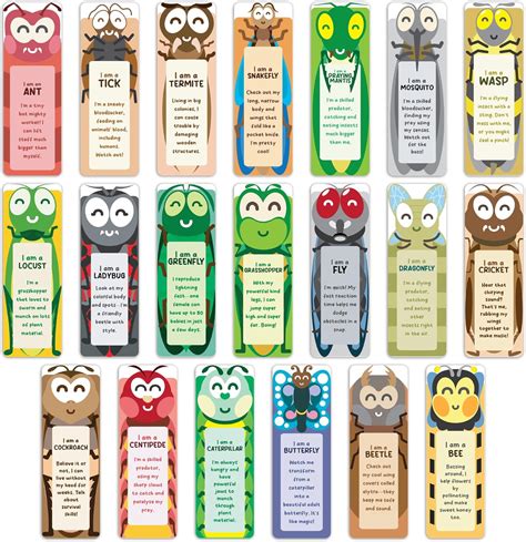 OnlyZest Bookmarks for Kids, 100 Pack Cute Insect Themed Book India | Ubuy