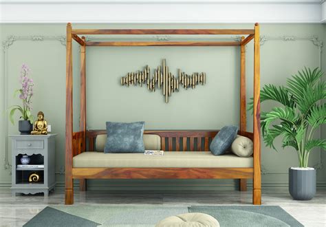 Buy Prep Poster Diwan (Honey Finish) Online at Best Prices : Urbanwood