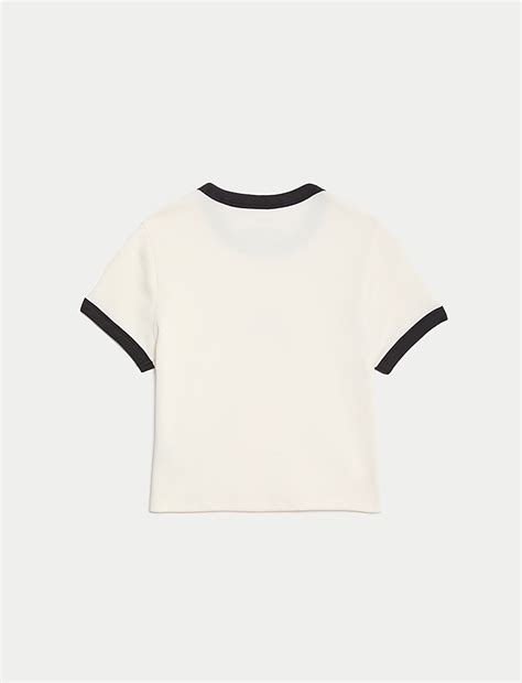 Buy Cotton Rich Shell Print Ribbed T-Shirt (6-16 Yrs) at Marks & Spencer