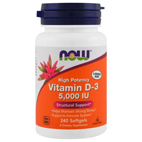 Buy NOW Vitamin D3 5000 IU Online - 240 Softgels