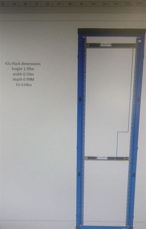 CiscoFEXE 42u Rack dimensions height 1.99m width 0.59m depth 0.99M 14 0 ...