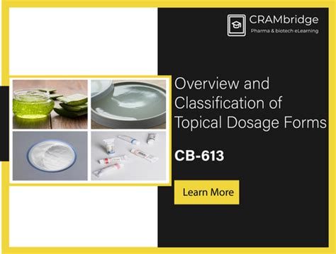 Overview and Classification of Topical Dosage Forms | CRAMbridge
