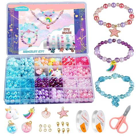 WuikerDuo Children DIY Beads Kits, Jewellery Bracelet Necklaces String ...