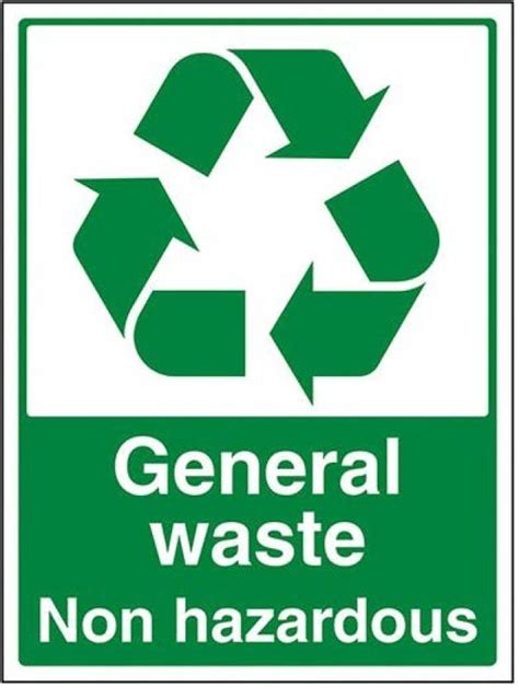 RLDigitalUnits General waste Non hazardous sign board Emergency Sign ...