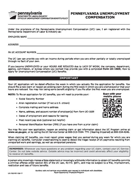 Free Pennsylvania Unemployment Compensation Labor Law Poster 2026