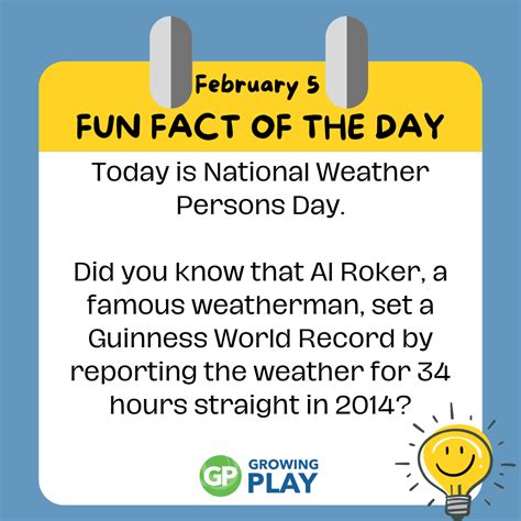 February 5 - Fun Fact of the Day - Growing Play