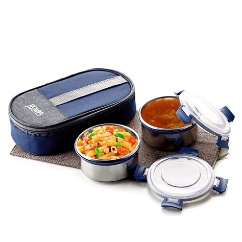 Buy Ganesh Neo Twin Airtight & Leak Proof Container Lunch Box with Bag ...