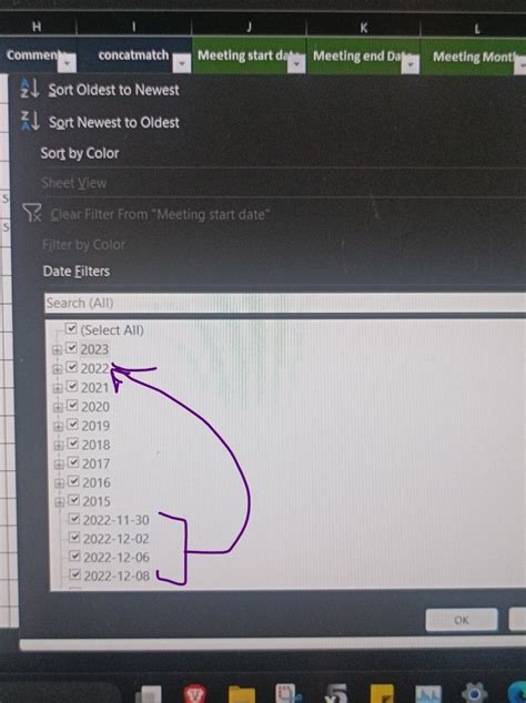 Image result for Filter Date Excel