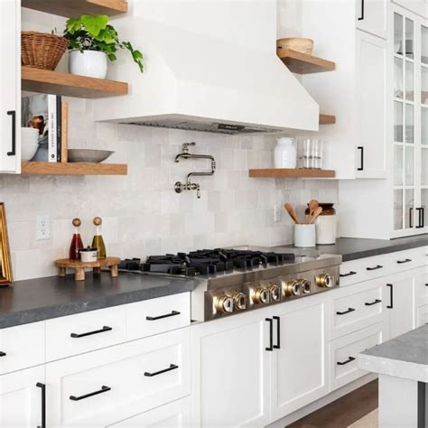 Kitchen Design White Cabinets Black Appliances