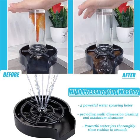 Buy Bttyu Glass Rinser for Kitchen Sink, High Pressure Cup Washer for ...