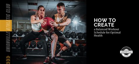 Crafting Your Ideal Workout Schedule for Optimal Health at Unionville ...