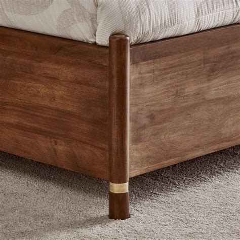 Buy Nuqta Noor Acacia Wood King Bed with Hydraulic Storage - Brown from ...