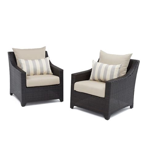 RST Brands Deco Set of 2 Wicker Conversation Chairs with Sunsharp Slate ...
