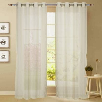 Parda Online 152 cm (5 ft) Net Transparent Window Curtain Single ...