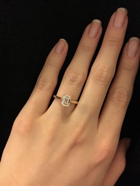 emerald cut engagement ring 1 carat