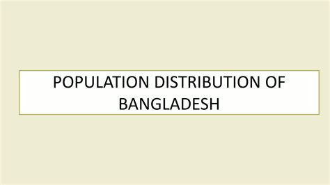 Population of Bangladesh | PPTX