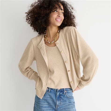 J.Crew: Brushed Rib Cardigan And Tank Set For Women