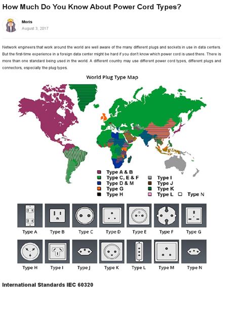 Know About Power Cord Types | PDF | Ac Power Plugs And Sockets | Equipment