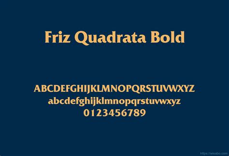 Friz Quadrata Bold Font Free Download [ttf - otf] | Wisabo Fonts
