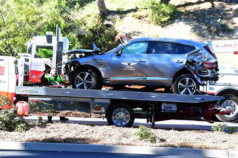 Tiger Woods accident: Photos from the scene of Woods' single-car crash