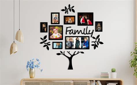 PAPER PLANE DESIGN 13-Piece Wooden Family Tree Set in Black D4 (STYLE 2 ...