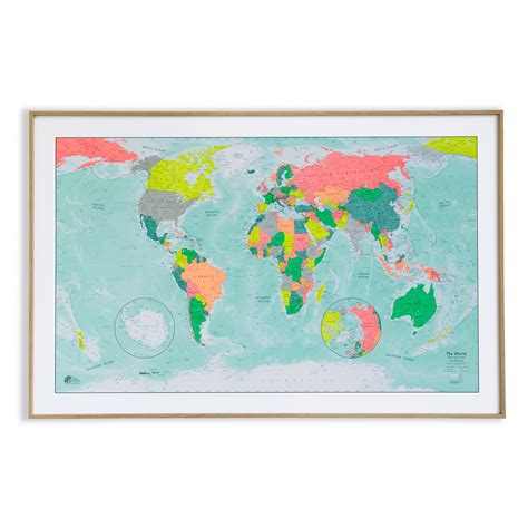 Framed World Map 的图像结果