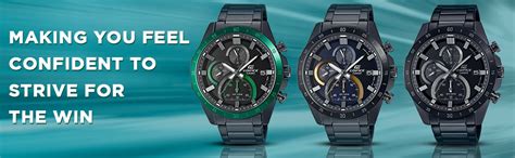 Casio Edifice EFR-571DC-1AVUDF Black Analog Dial Black Stainless Steel ...