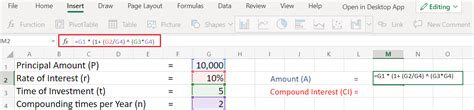 Image result for Excel Compound Interest