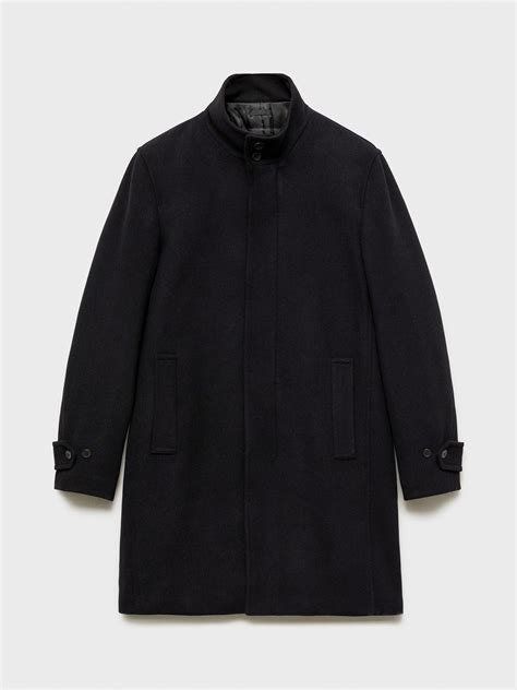 Mango Biagio Slim Fit Wool Blend Coat