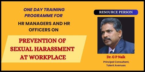 Prevention of Sexual Harassment at Workplace workshops Event Tickets ...