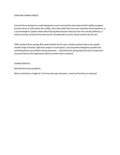 Image result for What Is a Constant Force Spring