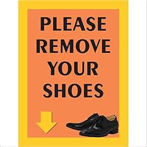 Amazing Sign Please Remove Your Shoes Sign Board: Amazon.in: Office ...