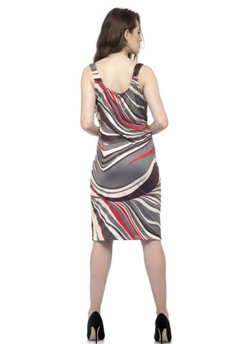 Sleeveless printed glamorous one-piece dress