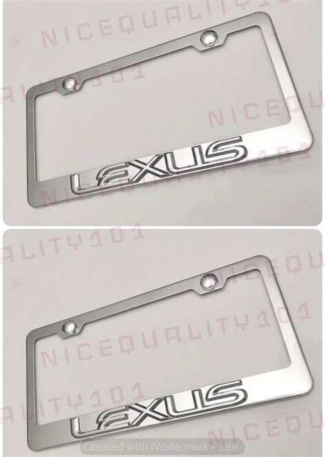 2X 3D Lexus F Sport Stainless Steel Chrome Finished License Plate Frame | eBay