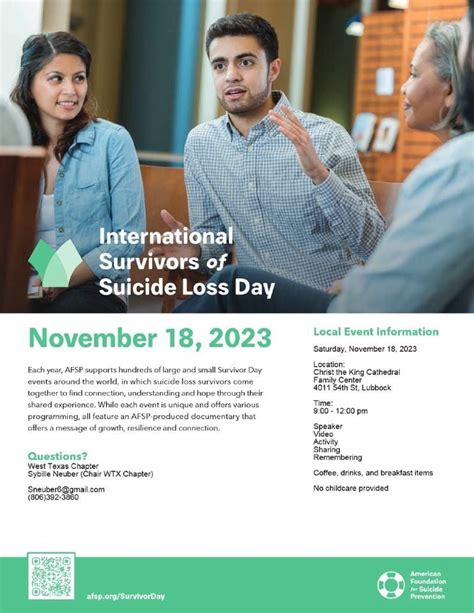 International Survivors of Suicide Loss Day Lubbock, Christ the King ...