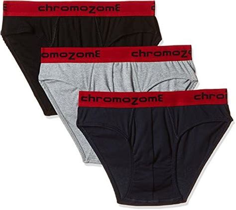 Buy Chromozome Men's Cotton Breif (Pack of 3) (8902733368407_IT14_NVY ...