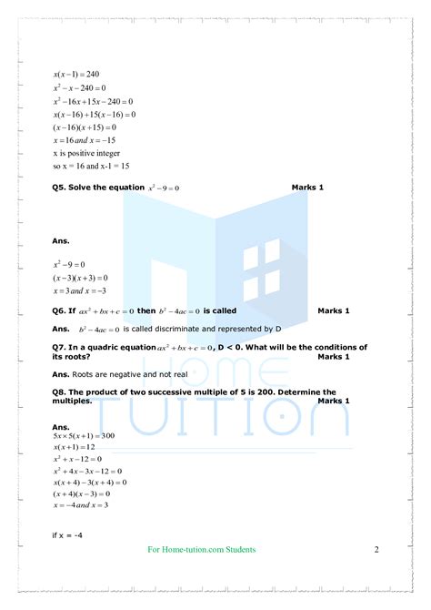 Image result for Class 10 Maths Chapter 4 Important Questions