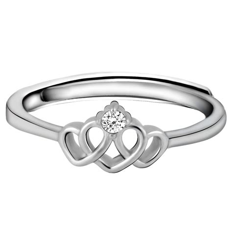GIVA 925 Sterling Silver Chahat's Crowning Heart Ring, Adjustable ...