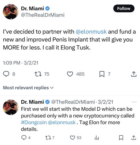 Dr. Miami Elon Musk Tweets | Elon Musk Botched Penis Implant Rumor ...